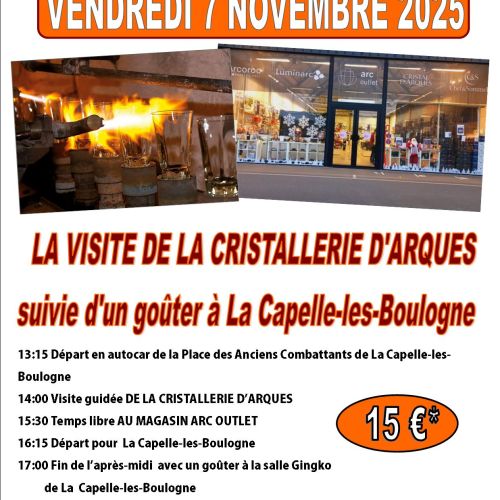 La visite de la cristallerie d'Arques